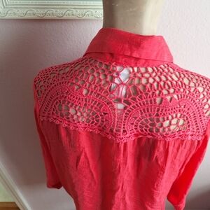 Lavish Pink crochet lace Blouse